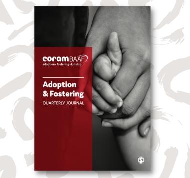 Adoption and Fostering journal cover with a light shadow