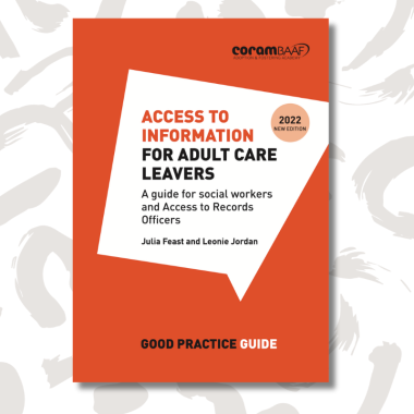 Access to information for adult care leavers cover