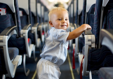 baby on a plane