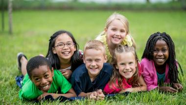 Group of happy children